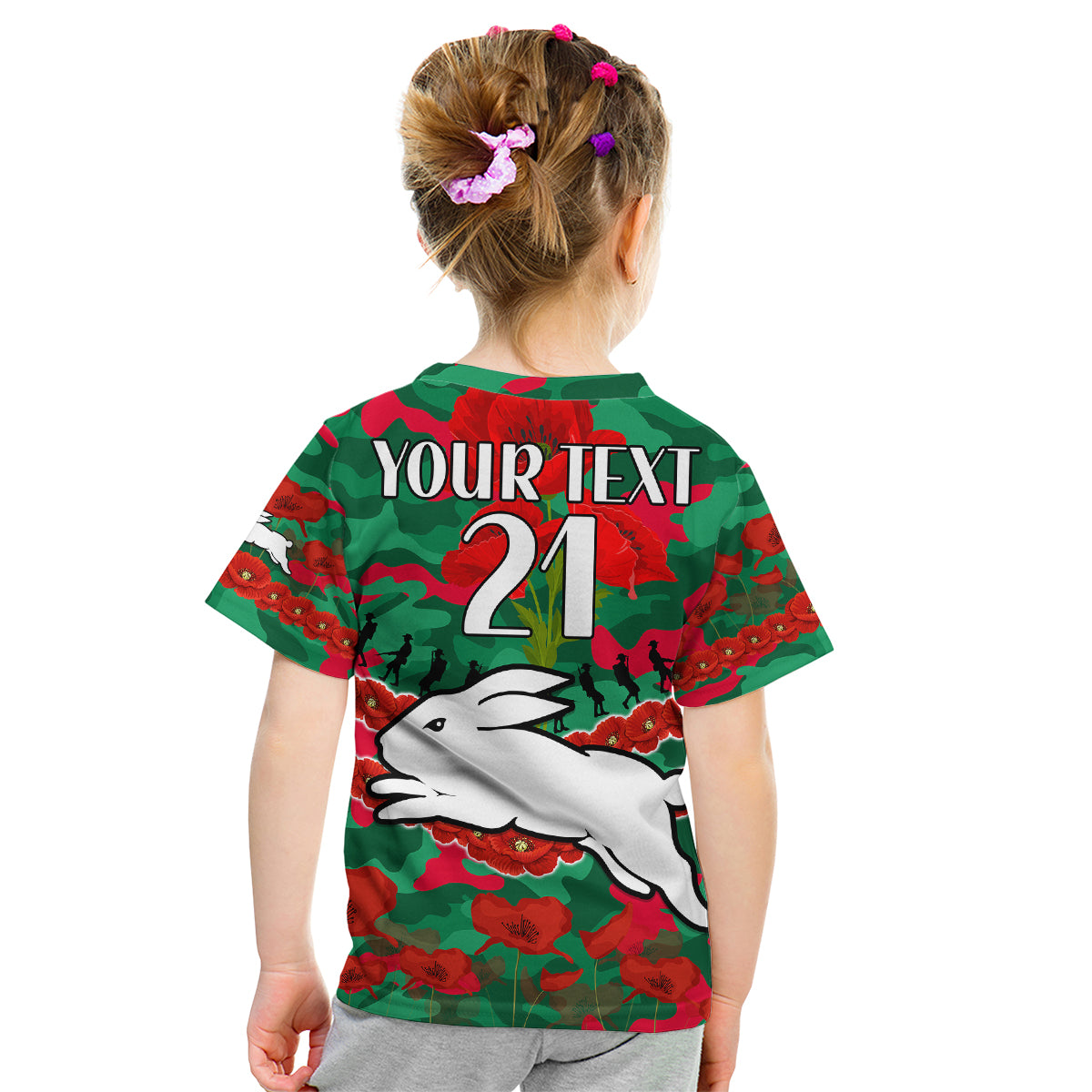 custom-text-and-number-rabbitohs-rugby-anzac-kid-t-shirt-lest-we-forget