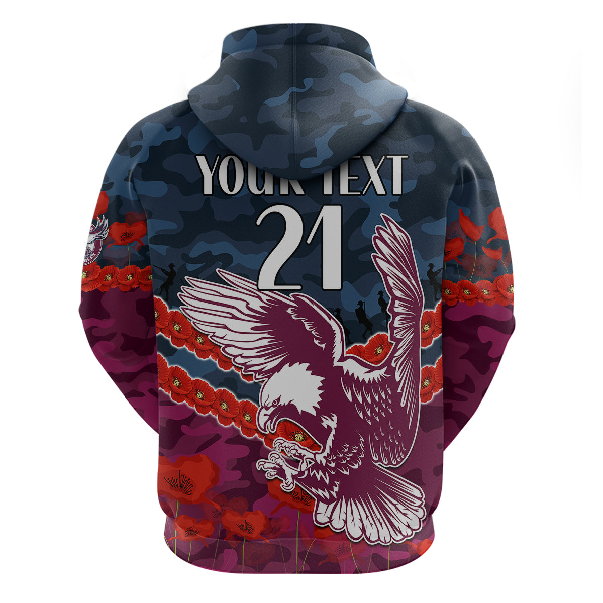 custom-text-and-number-sea-eagles-rugby-anzac-hoodie-lest-we-forget