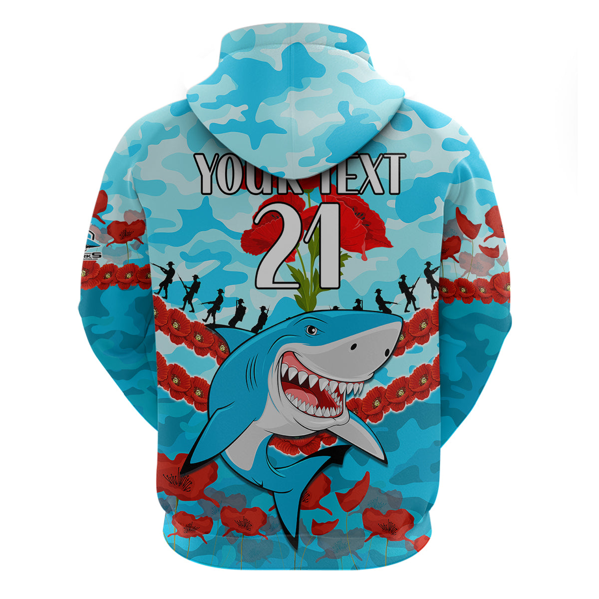 custom-text-and-number-sharks-rugby-anzac-hoodie-lest-we-forget