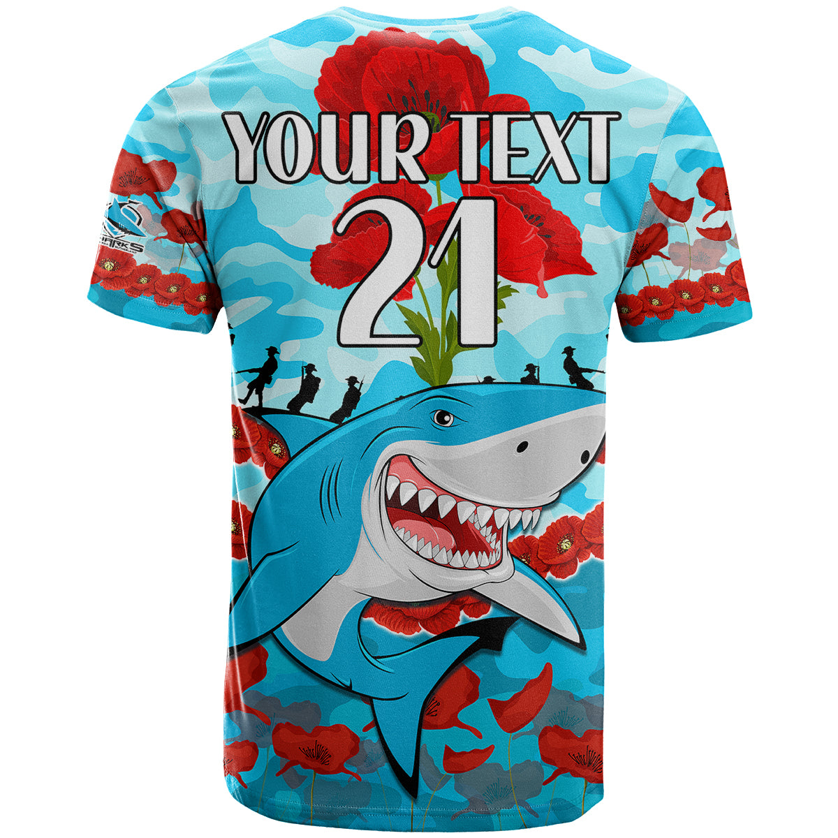 custom-text-and-number-sharks-rugby-anzac-t-shirt-lest-we-forget