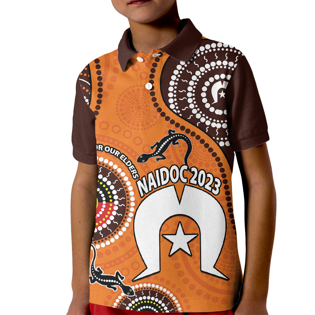 custom-personalised-2023-naidoc-week-kid-polo-shirt-lizard-aboriginal