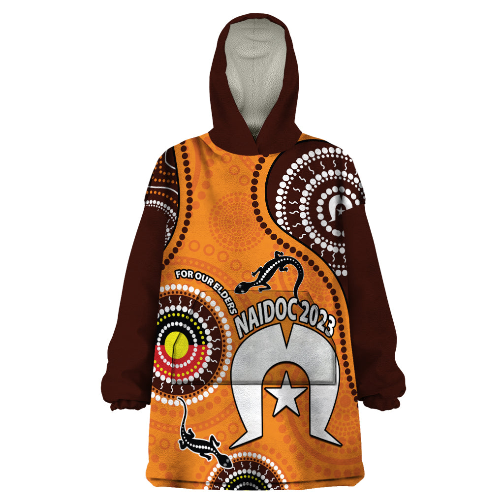 custom-personalised-2023-naidoc-week-wearable-blanket-hoodie-lizard-aboriginal