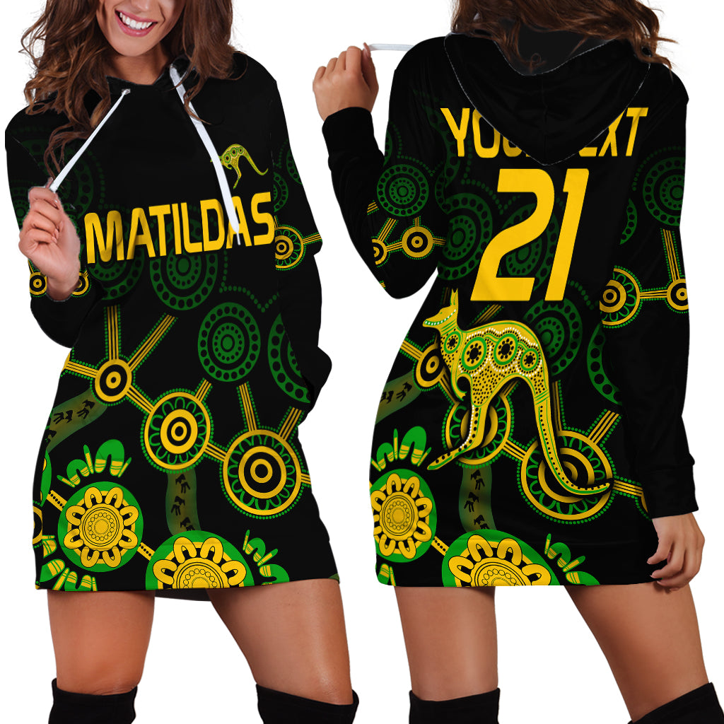 custom-text-and-number-australia-soccer-hoodie-dress-matildas-world-cup-with-kangaroo