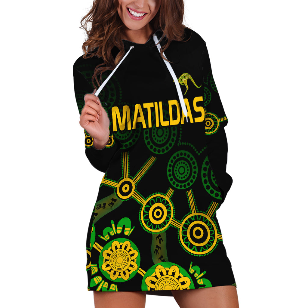 custom-text-and-number-australia-soccer-hoodie-dress-matildas-world-cup-with-kangaroo