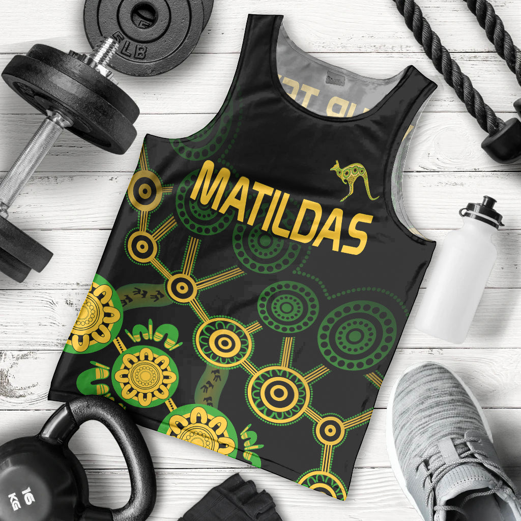 custom-text-and-number-australia-soccer-men-tank-top-matildas-world-cup-with-kangaroo