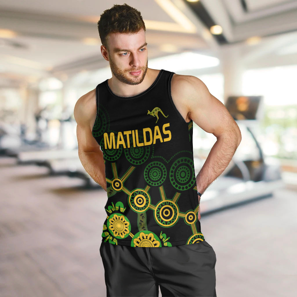 custom-text-and-number-australia-soccer-men-tank-top-matildas-world-cup-with-kangaroo