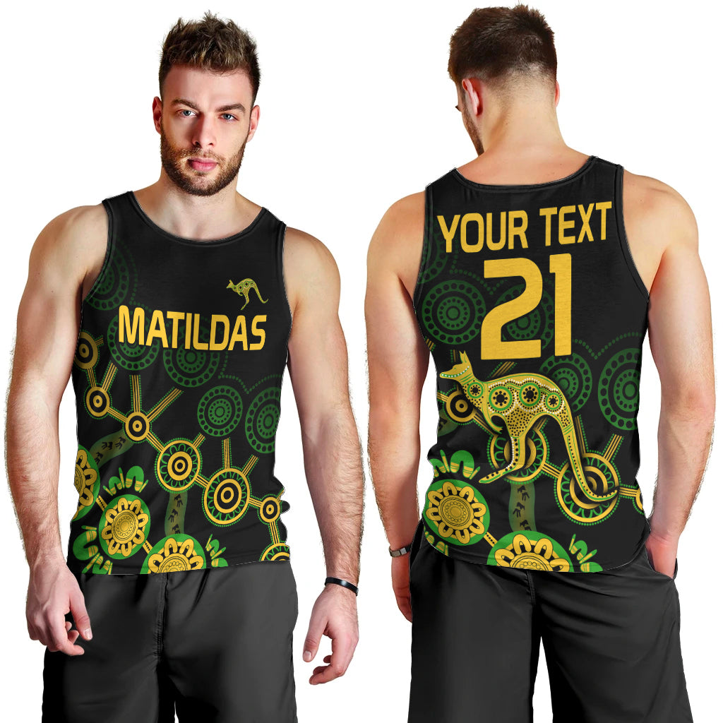 custom-text-and-number-australia-soccer-men-tank-top-matildas-world-cup-with-kangaroo