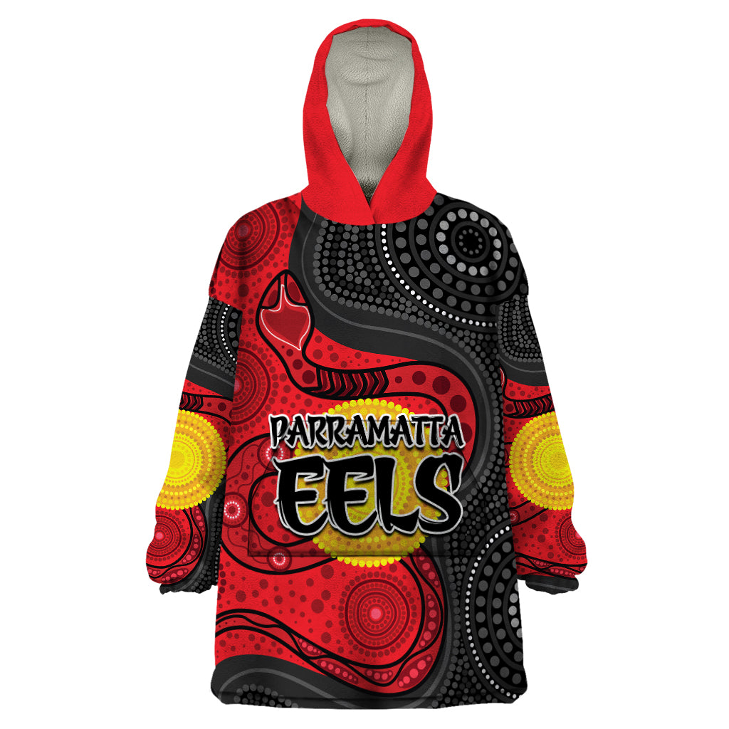 custom-personalised-2023-parramatta-eels-wearable-blanket-hoodie-simple-aboriginal