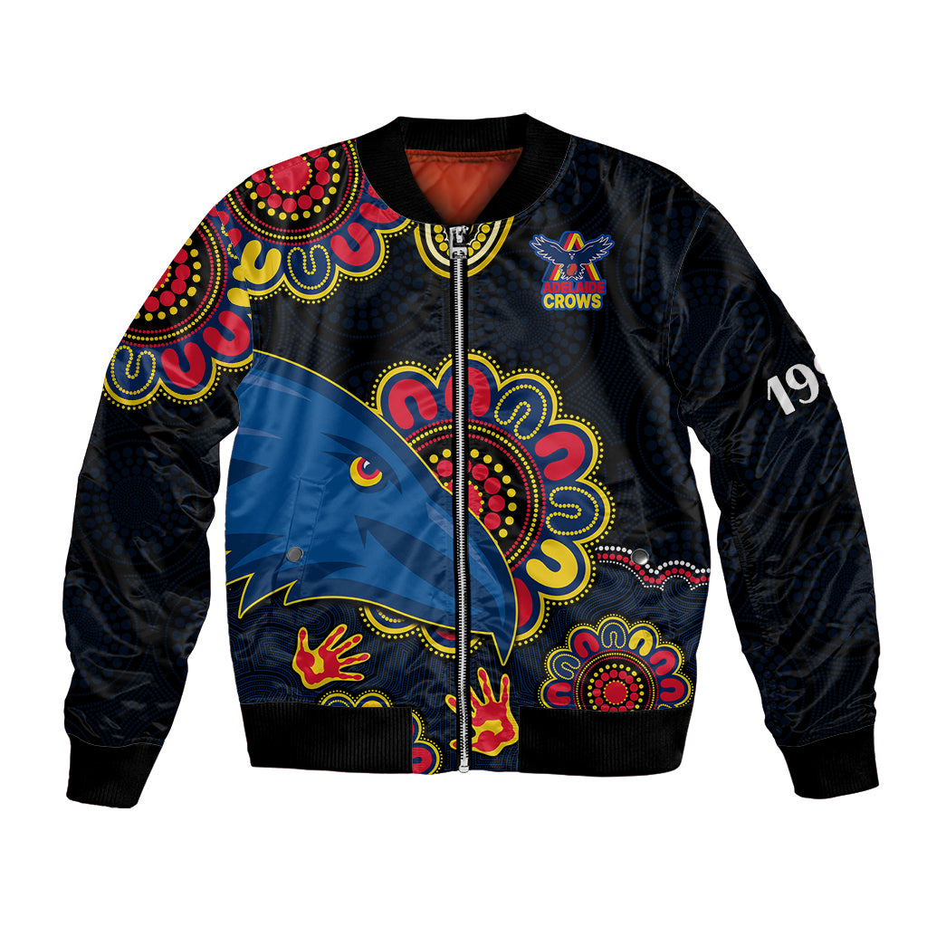 custom-personalised-afl-adelaide-football-the-crows-1990-aboriginal-bomber-jacket