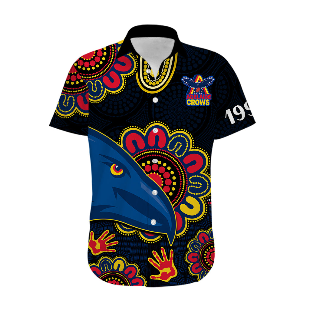 custom-personalised-afl-adelaide-football-the-crows-1990-aboriginal-hawaiian-shirt