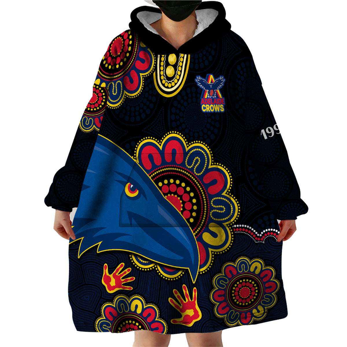 custom-personalised-afl-adelaide-football-the-crows-1990-aboriginal-wearable-blanket-hoodie