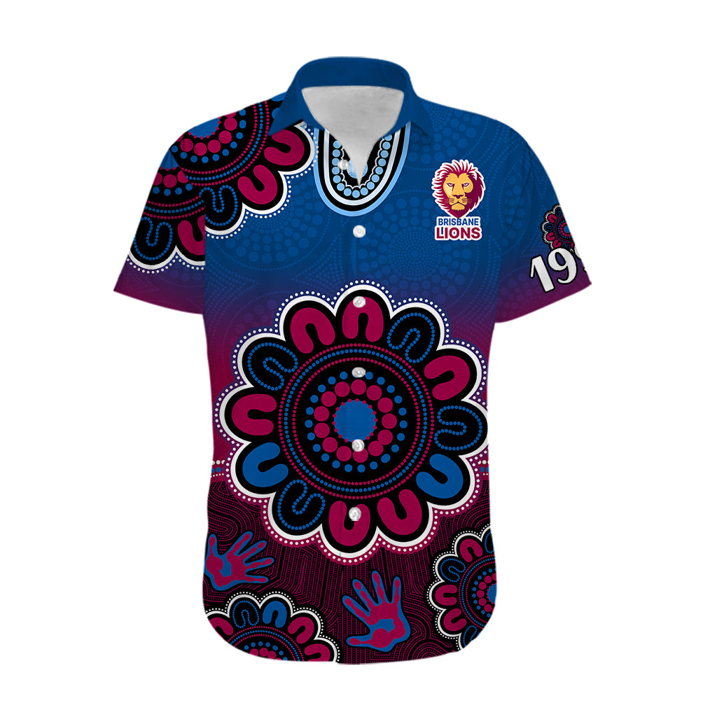 custom-personalised-afl-brisbane-lions-1996-aboriginal-hawaiian-shirt