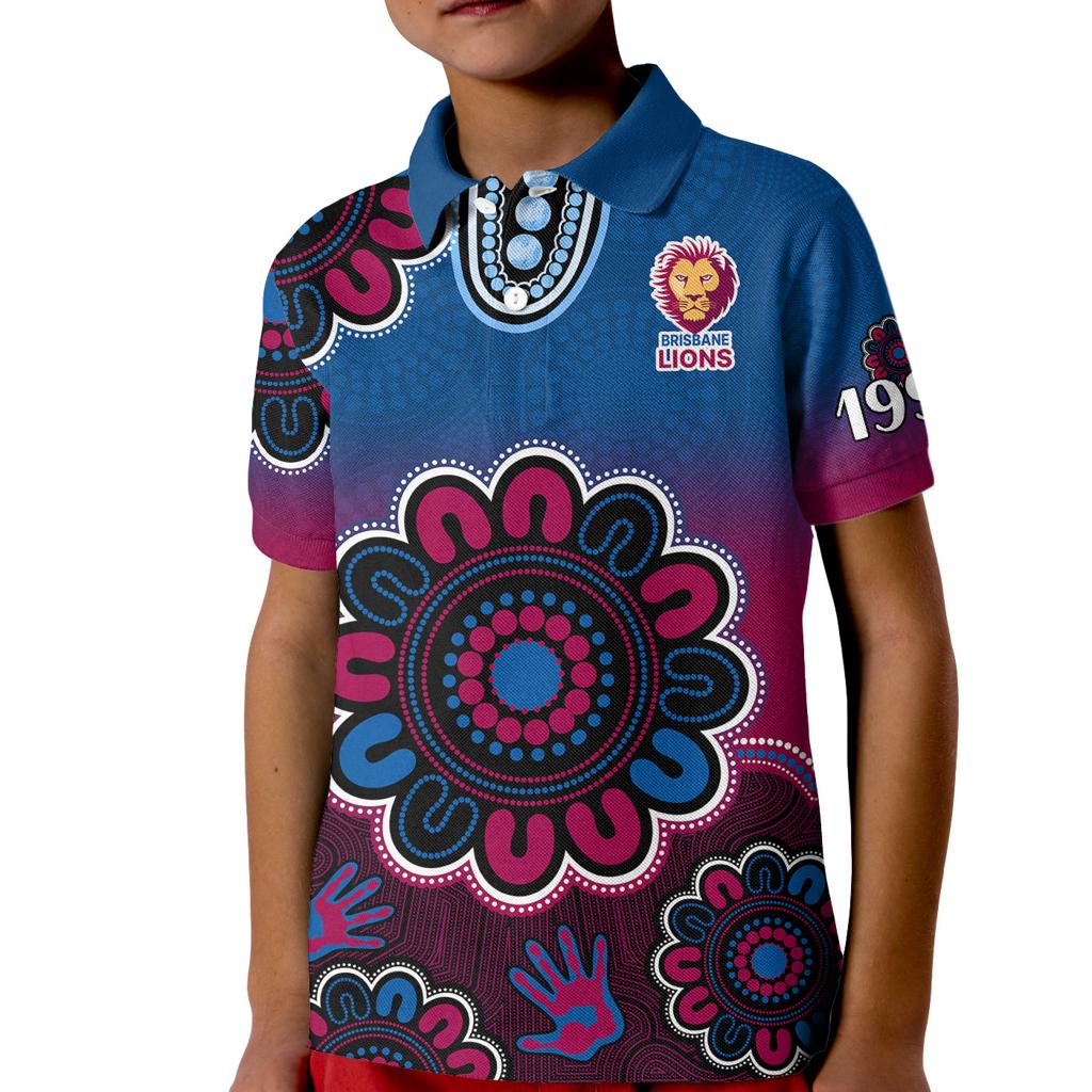 custom-personalised-afl-brisbane-lions-1996-aboriginal-kid-polo-shirt