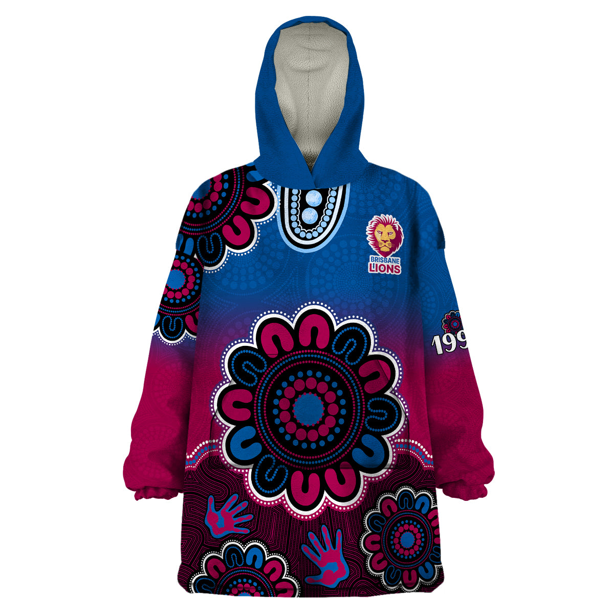 custom-personalised-afl-brisbane-lions-1996-aboriginal-wearable-blanket-hoodie