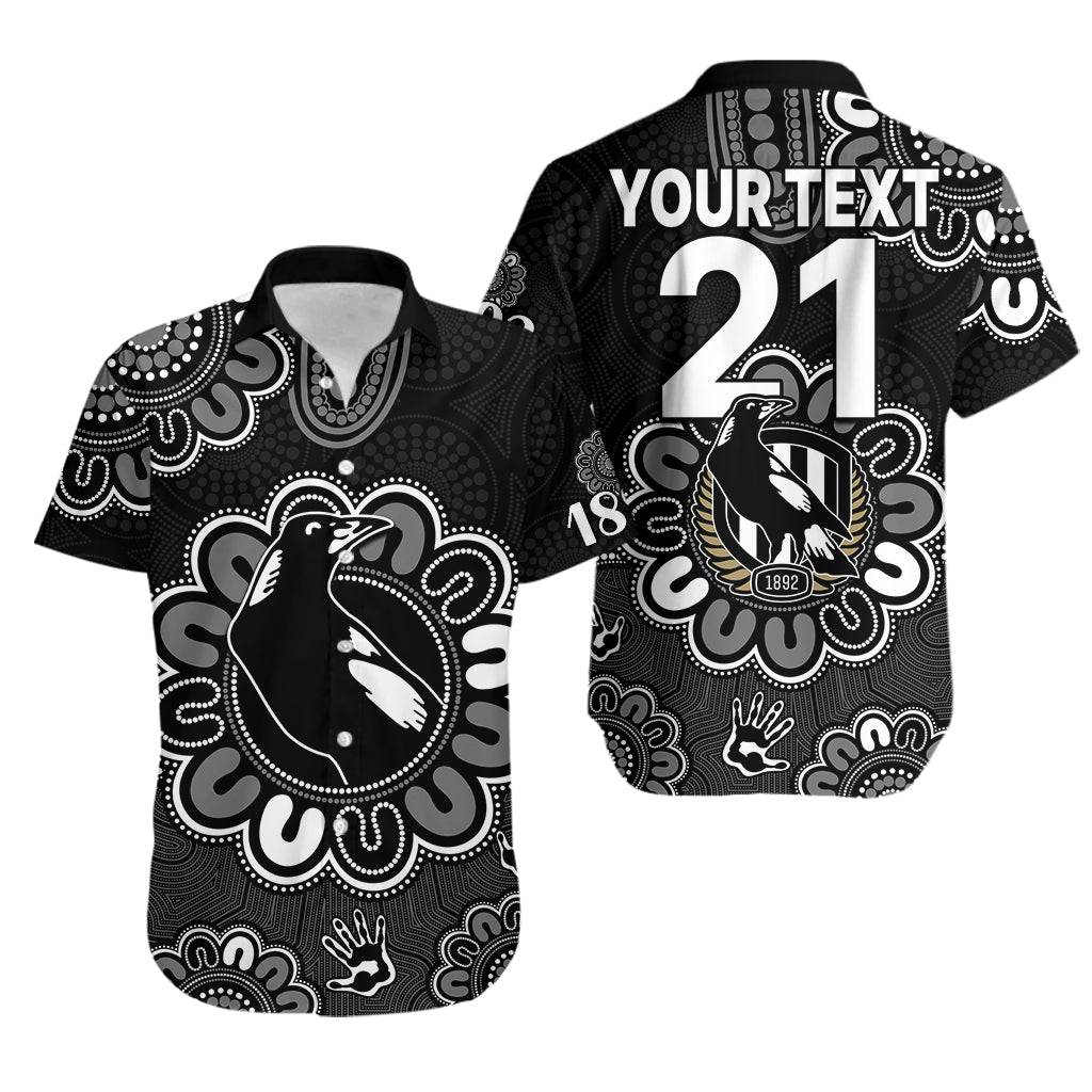 custom-personalised-afl-collingwood-magpies-1892-aboriginal-hawaiian-shirt