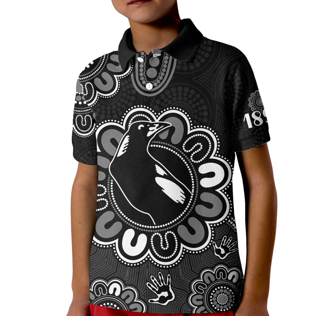 custom-personalised-afl-collingwood-magpies-1892-aboriginal-kid-polo-shirt