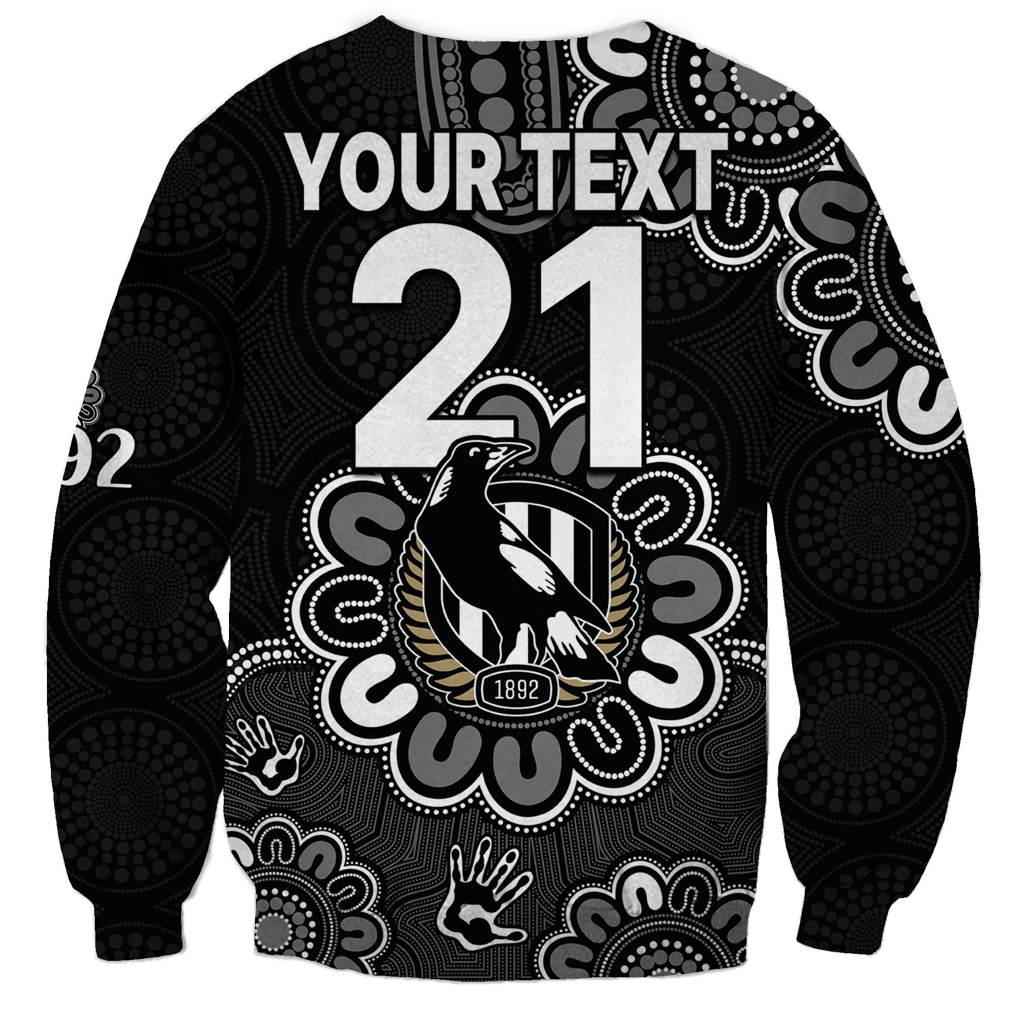 custom-personalised-afl-collingwood-magpies-1892-aboriginal-sweatshirt