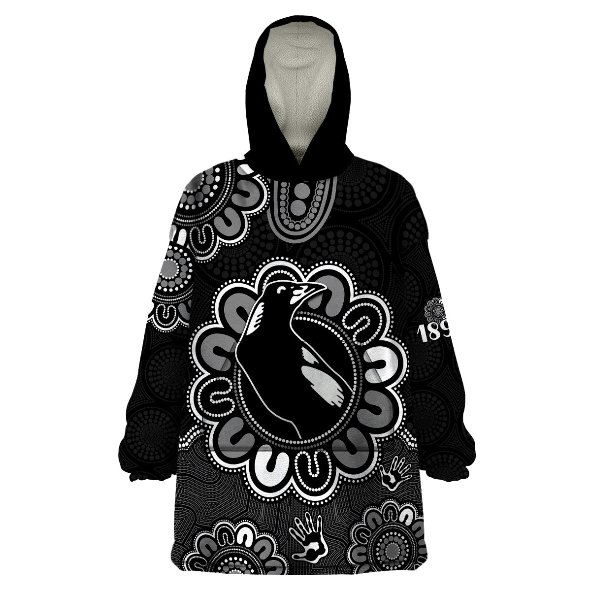 custom-personalised-afl-collingwood-magpies-1892-aboriginal-wearable-blanket-hoodie