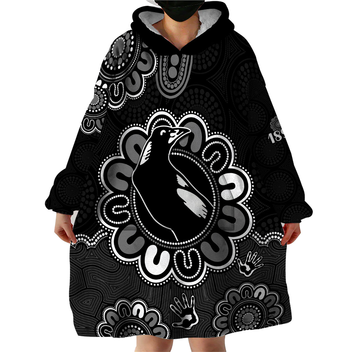 custom-personalised-afl-collingwood-magpies-1892-aboriginal-wearable-blanket-hoodie