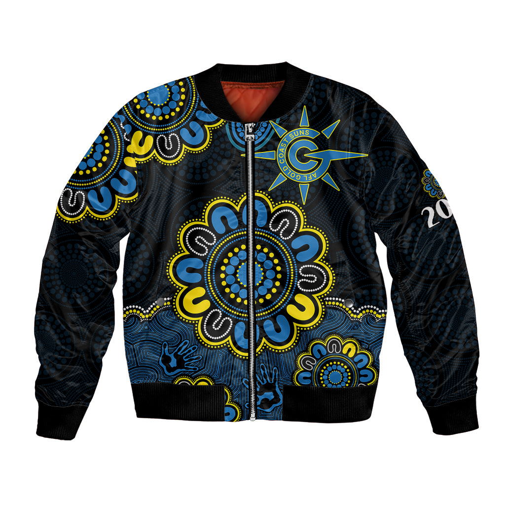 custom-personalised-afl-gold-coast-suns-2009-aboriginal-blue-style-bomber-jacket