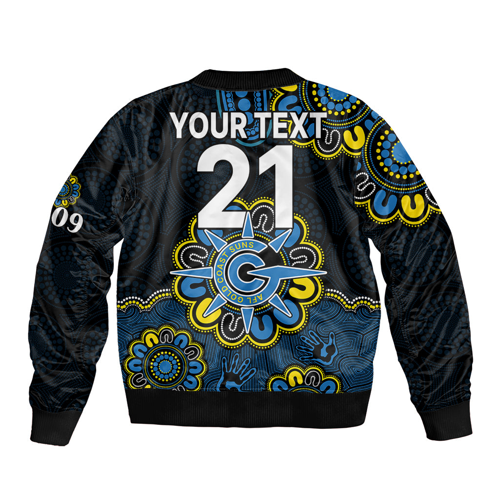 custom-personalised-afl-gold-coast-suns-2009-aboriginal-blue-style-bomber-jacket