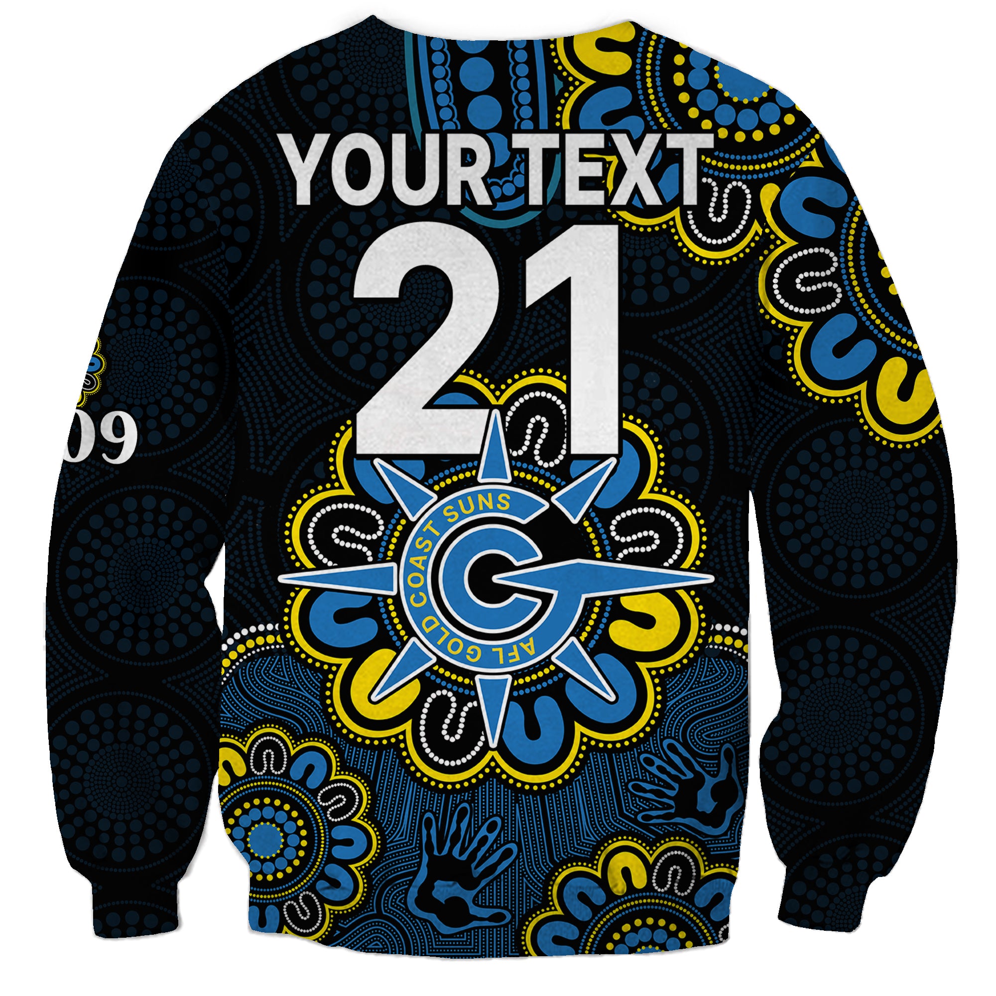 custom-personalised-afl-gold-coast-suns-2009-aboriginal-blue-style-sweatshirt