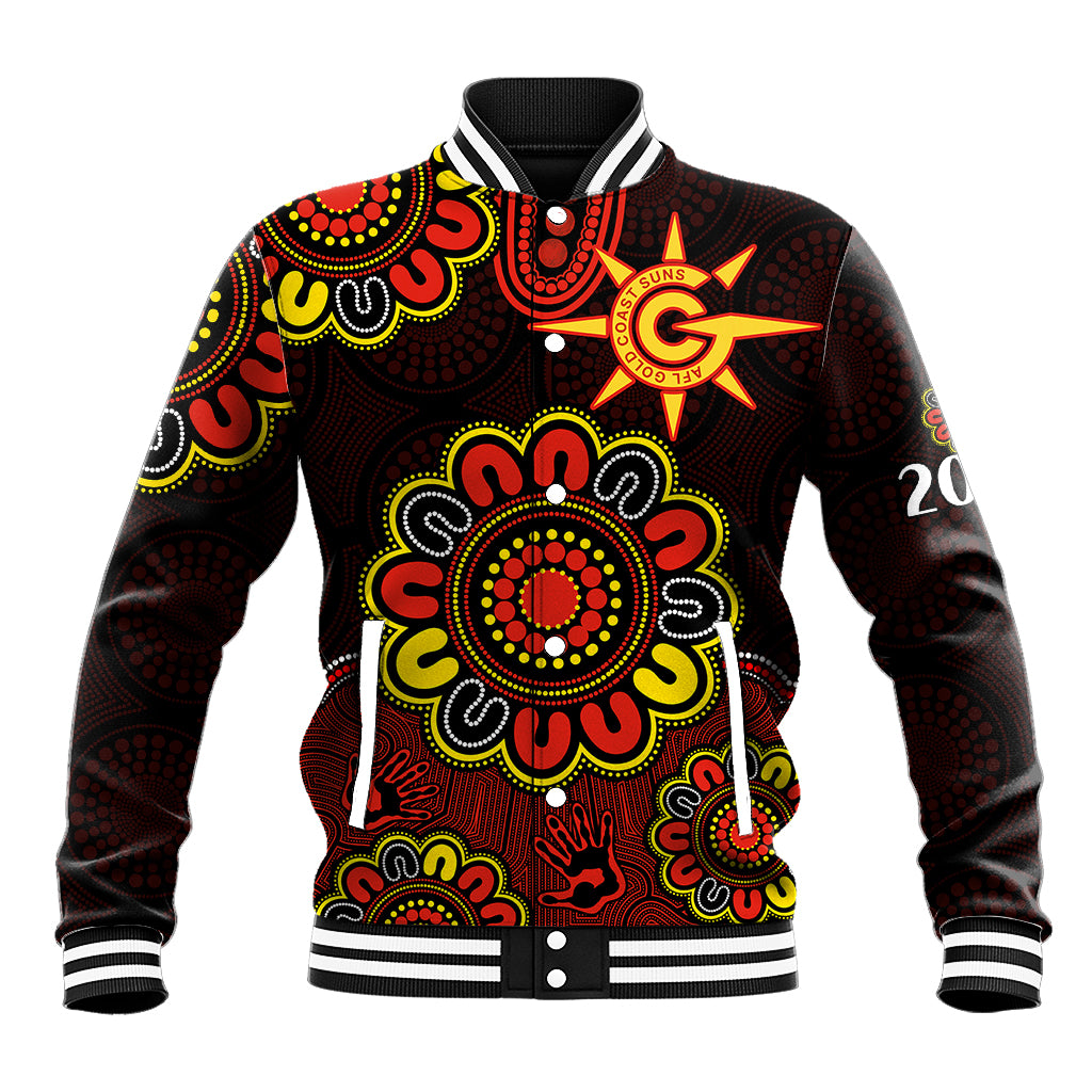 custom-personalised-afl-gold-coast-suns-2009-aboriginal-red-style-baseball-jacket