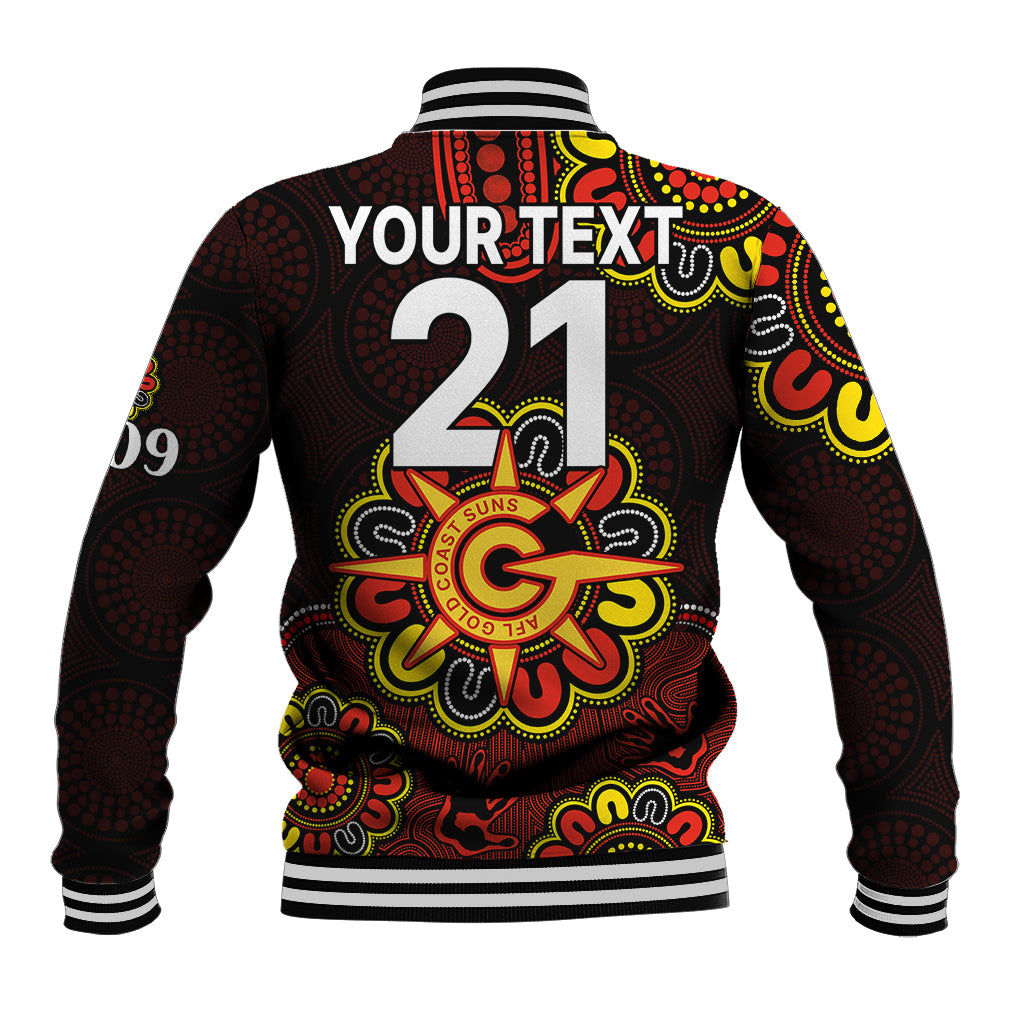 custom-personalised-afl-gold-coast-suns-2009-aboriginal-red-style-baseball-jacket