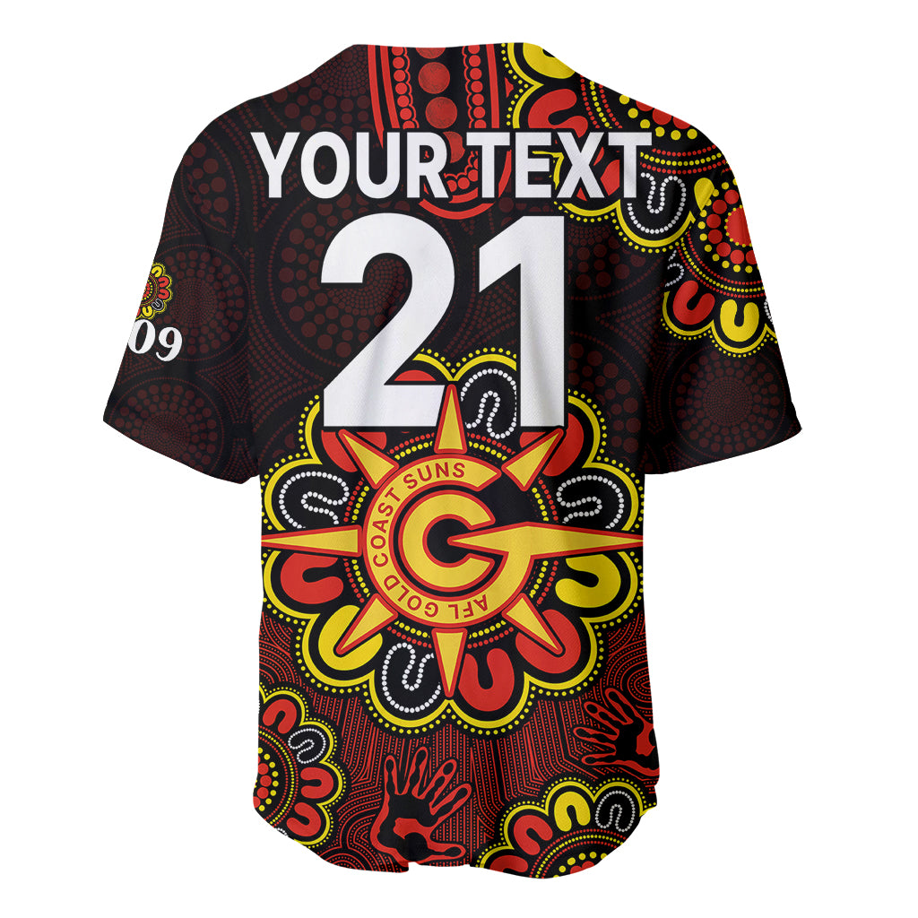 custom-personalised-afl-gold-coast-suns-2009-aboriginal-red-style-baseball-jersey