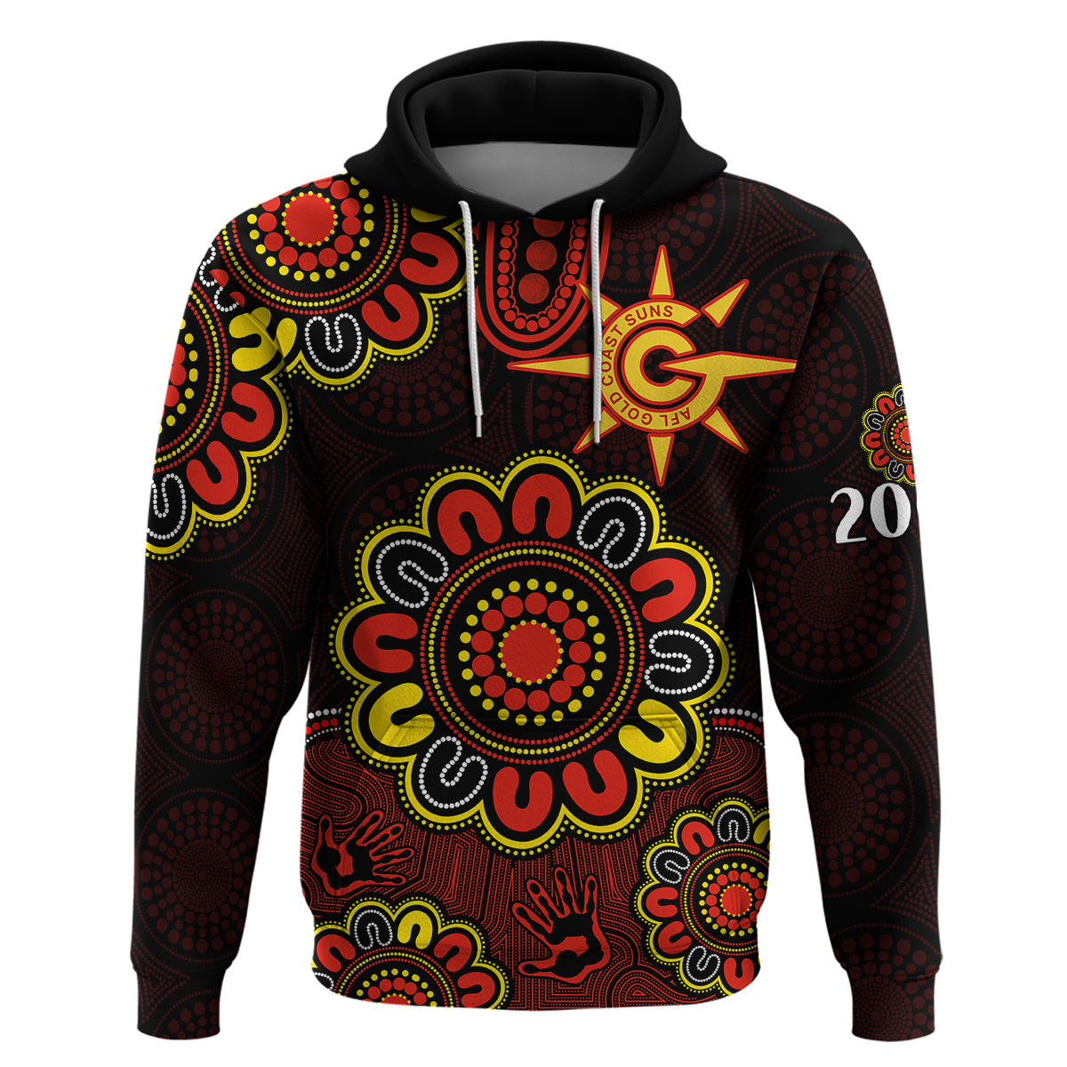 custom-personalised-afl-gold-coast-suns-2009-aboriginal-red-style-hoodie