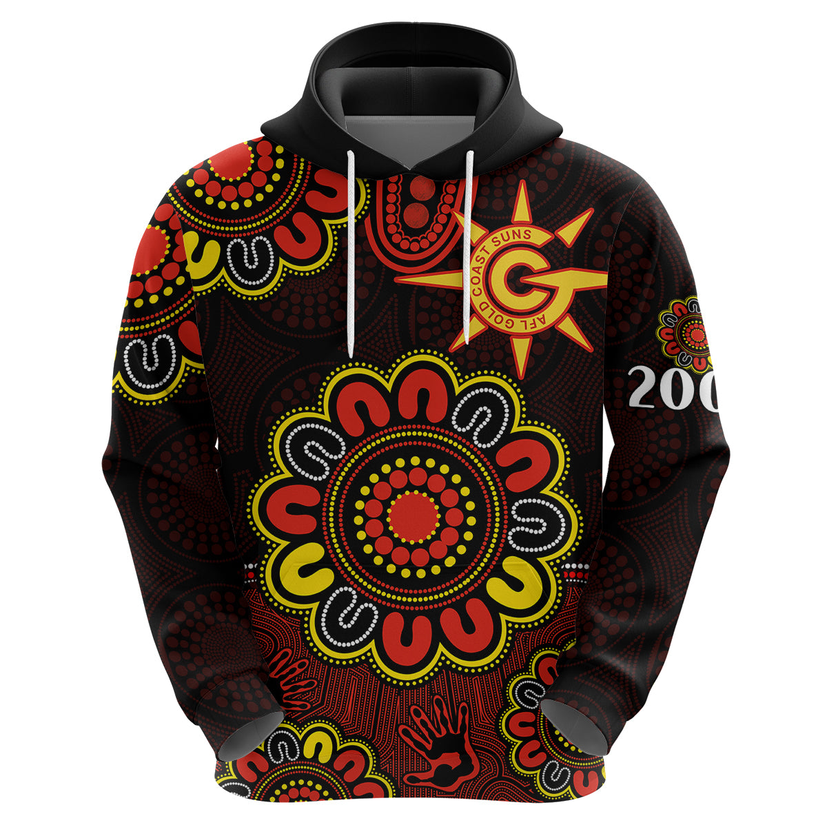 custom-personalised-afl-gold-coast-suns-2009-aboriginal-red-style-hoodie