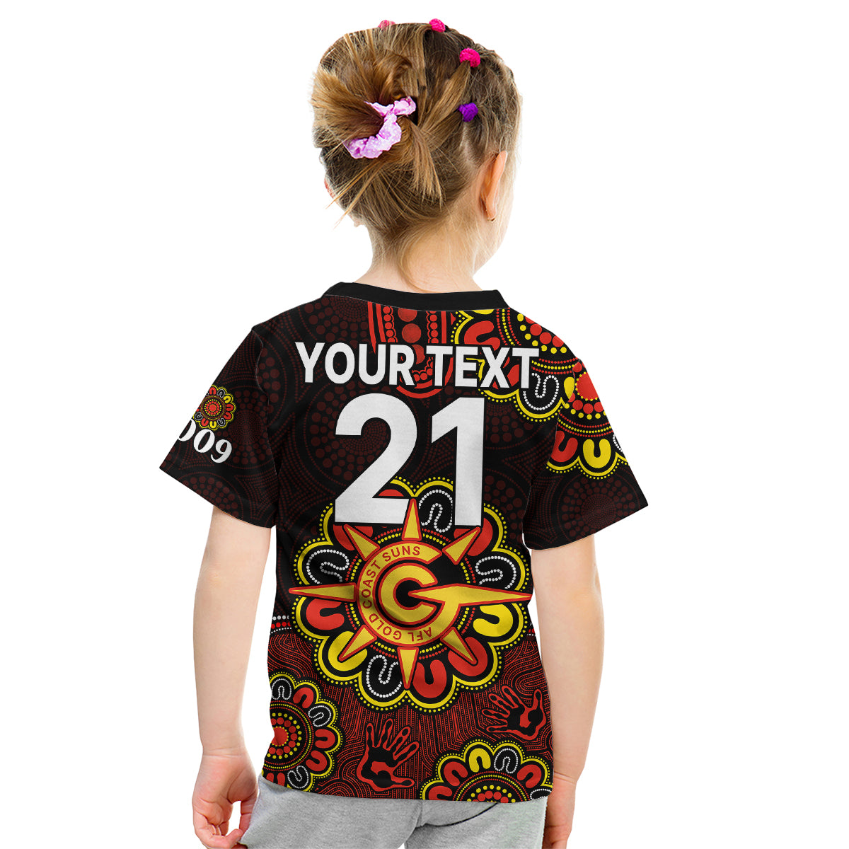 custom-personalised-afl-gold-coast-suns-2009-aboriginal-red-style-kid-t-shirt