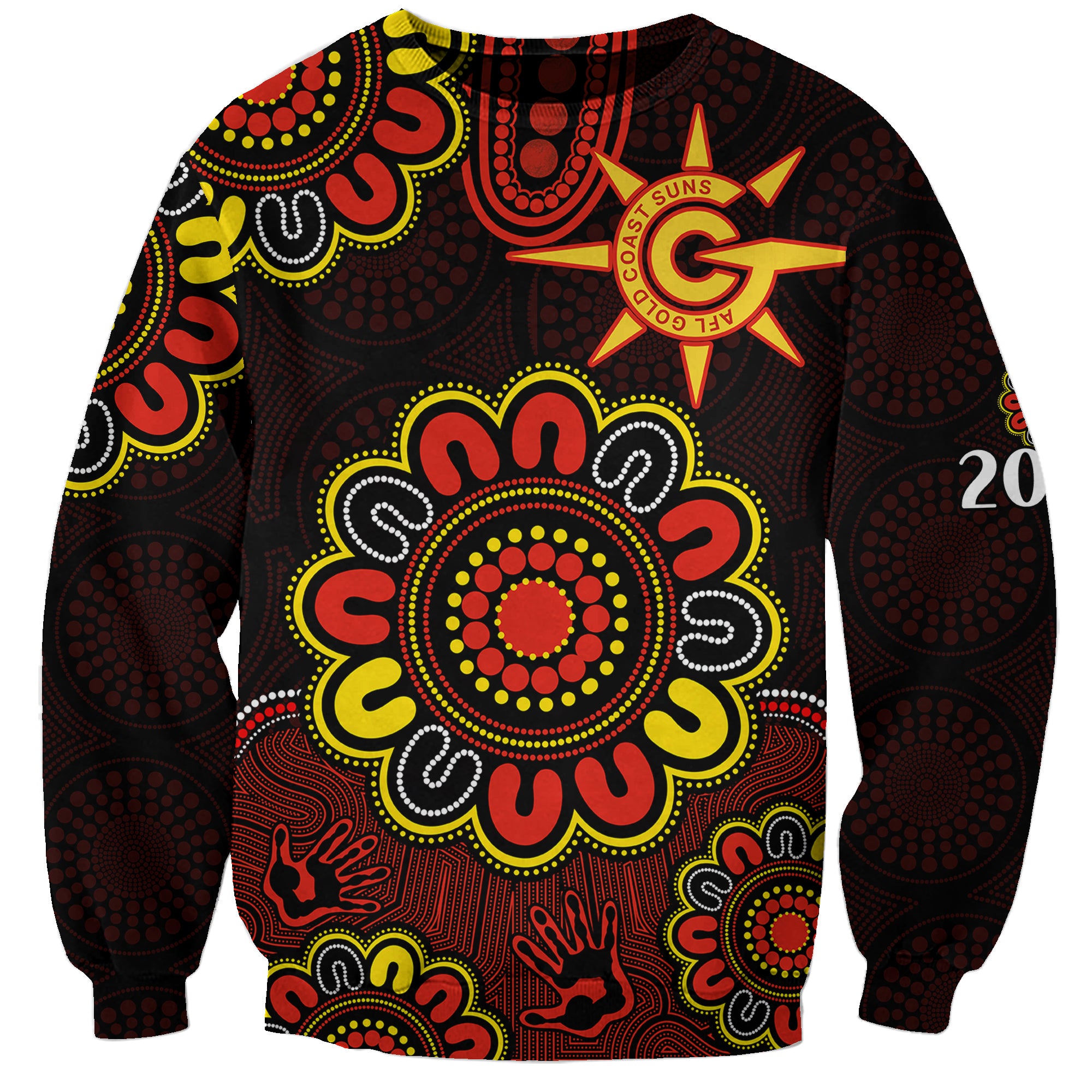 custom-personalised-afl-gold-coast-suns-2009-aboriginal-red-style-sweatshirt