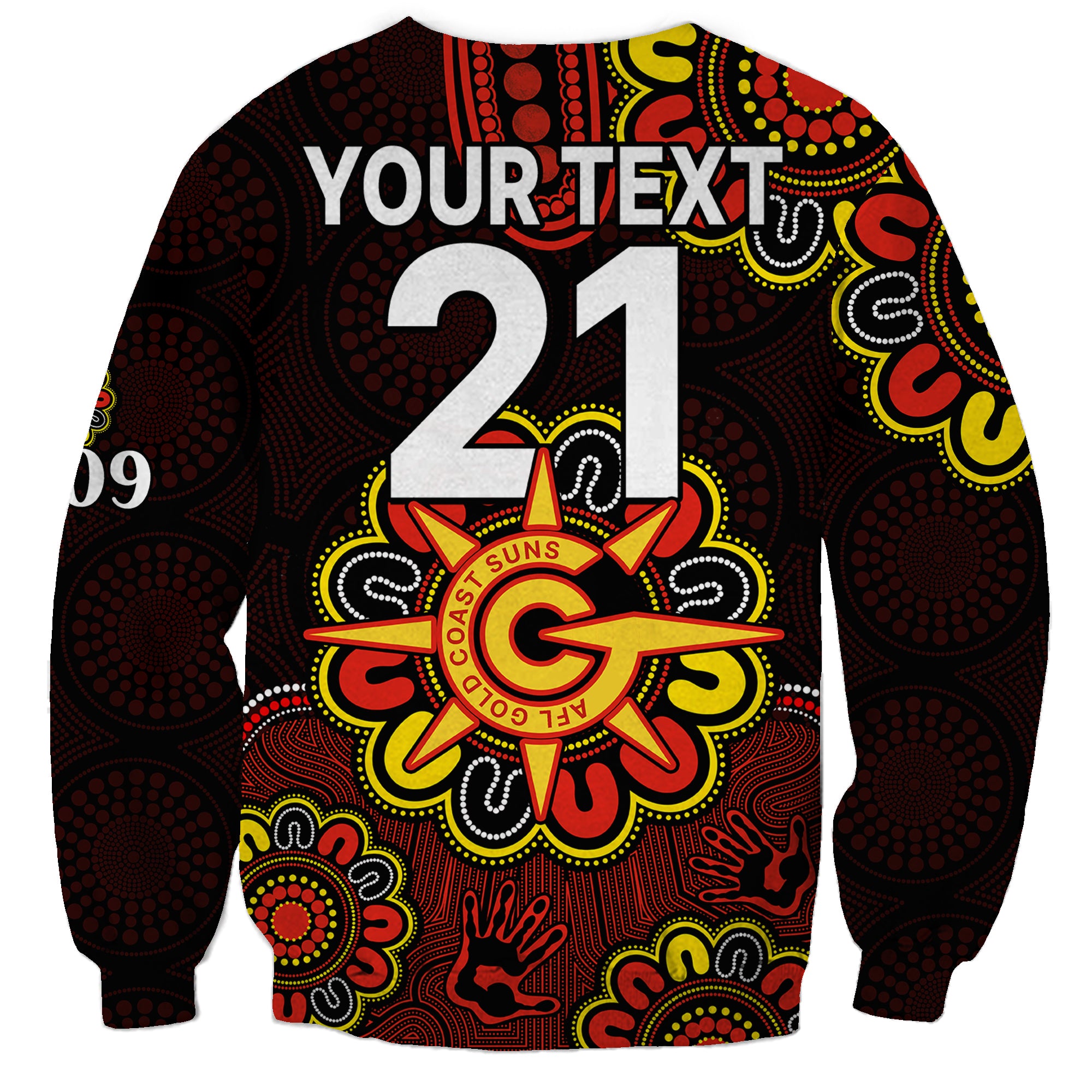 custom-personalised-afl-gold-coast-suns-2009-aboriginal-red-style-sweatshirt