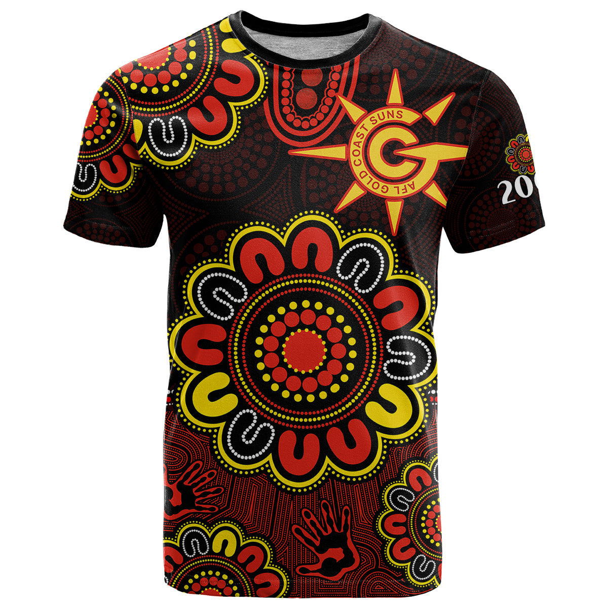 custom-personalised-afl-gold-coast-suns-2009-aboriginal-red-style-t-shirt