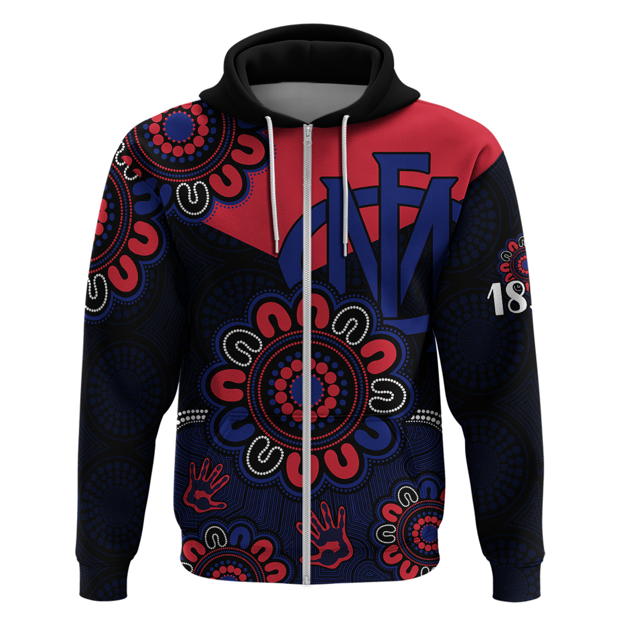 custom-personalised-afl-melbourne-demons-1858-aboriginal-hoodie