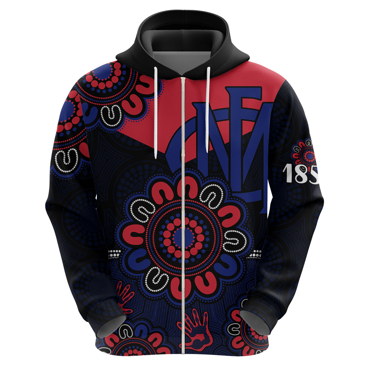 custom-personalised-afl-melbourne-demons-1858-aboriginal-hoodie