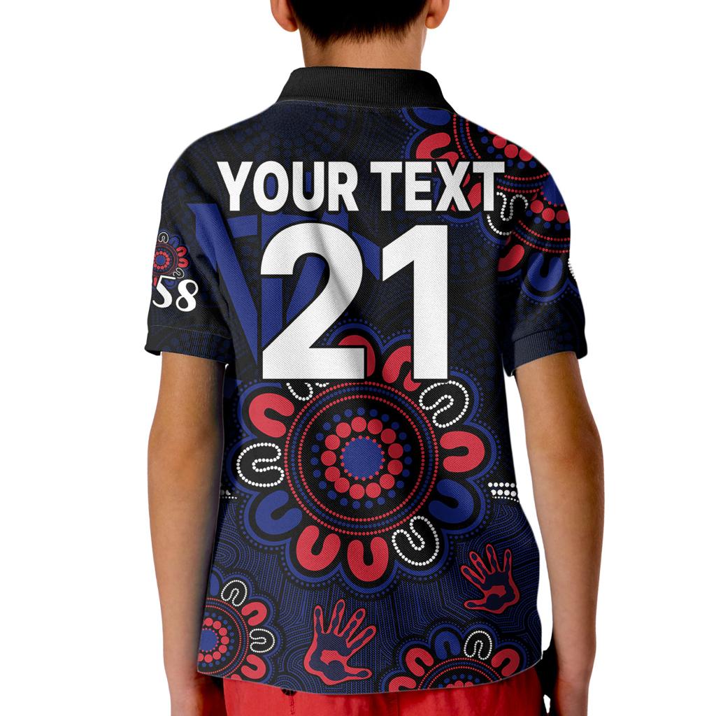 custom-personalised-afl-melbourne-demons-1858-aboriginal-kid-polo-shirt