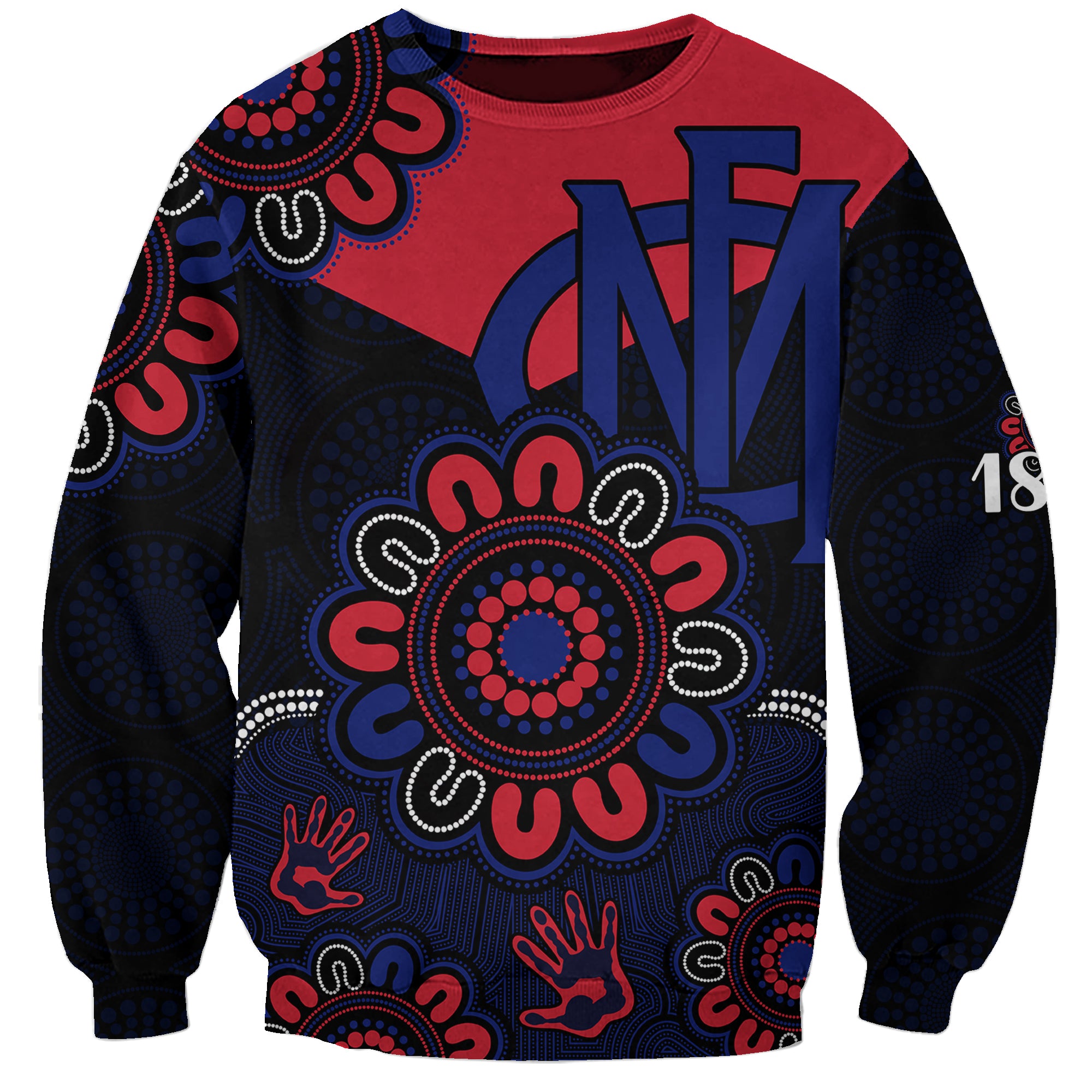 custom-personalised-afl-melbourne-demons-1858-aboriginal-sweatshirt