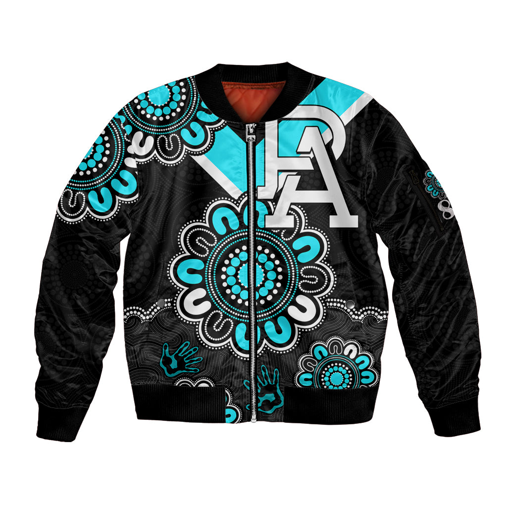 custom-personalised-afl-port-adelaide-power-1870-aboriginal-sleeve-zip-bomber-jacket