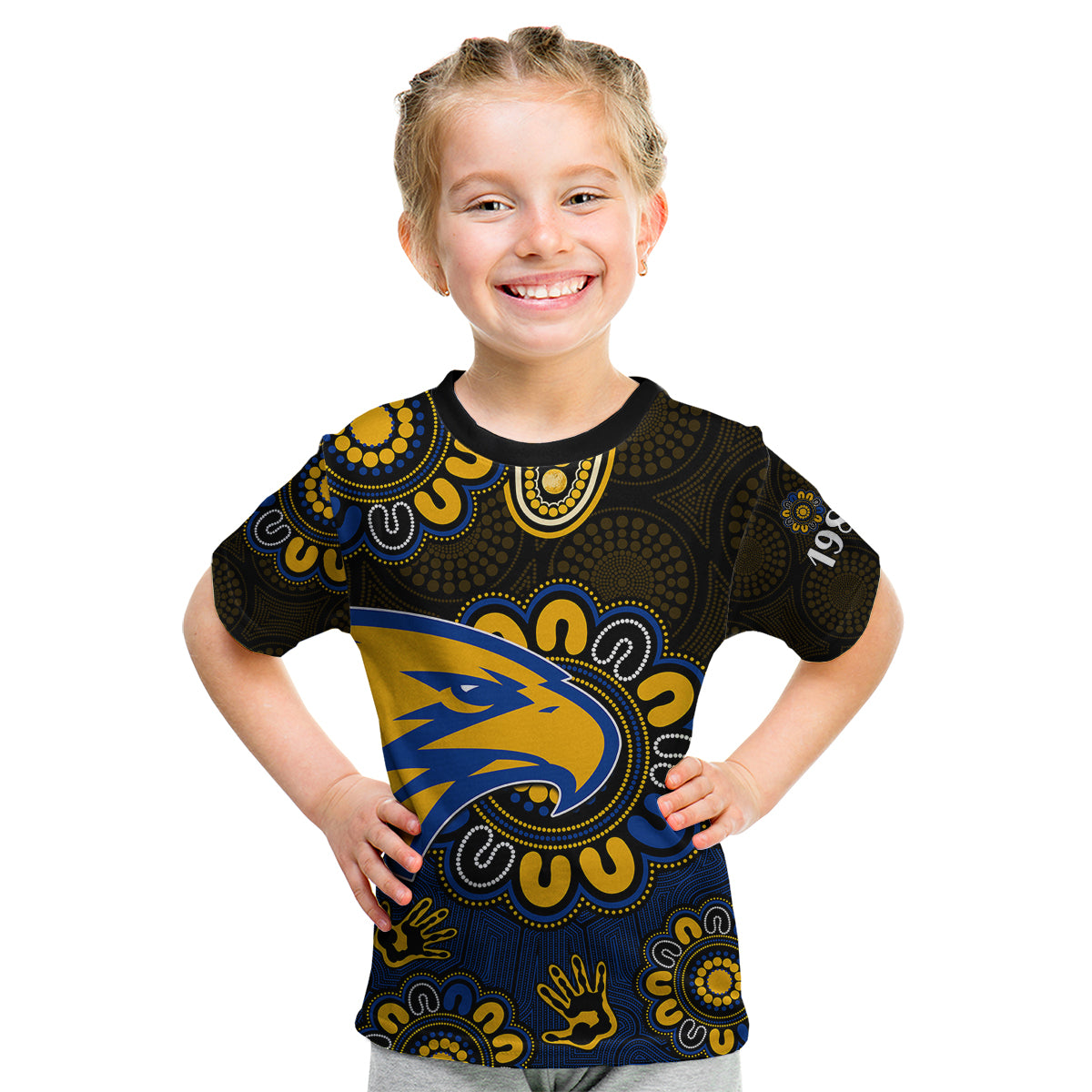 custom-personalised-afl-west-coast-eagles-1986-aboriginal-kid-t-shirt