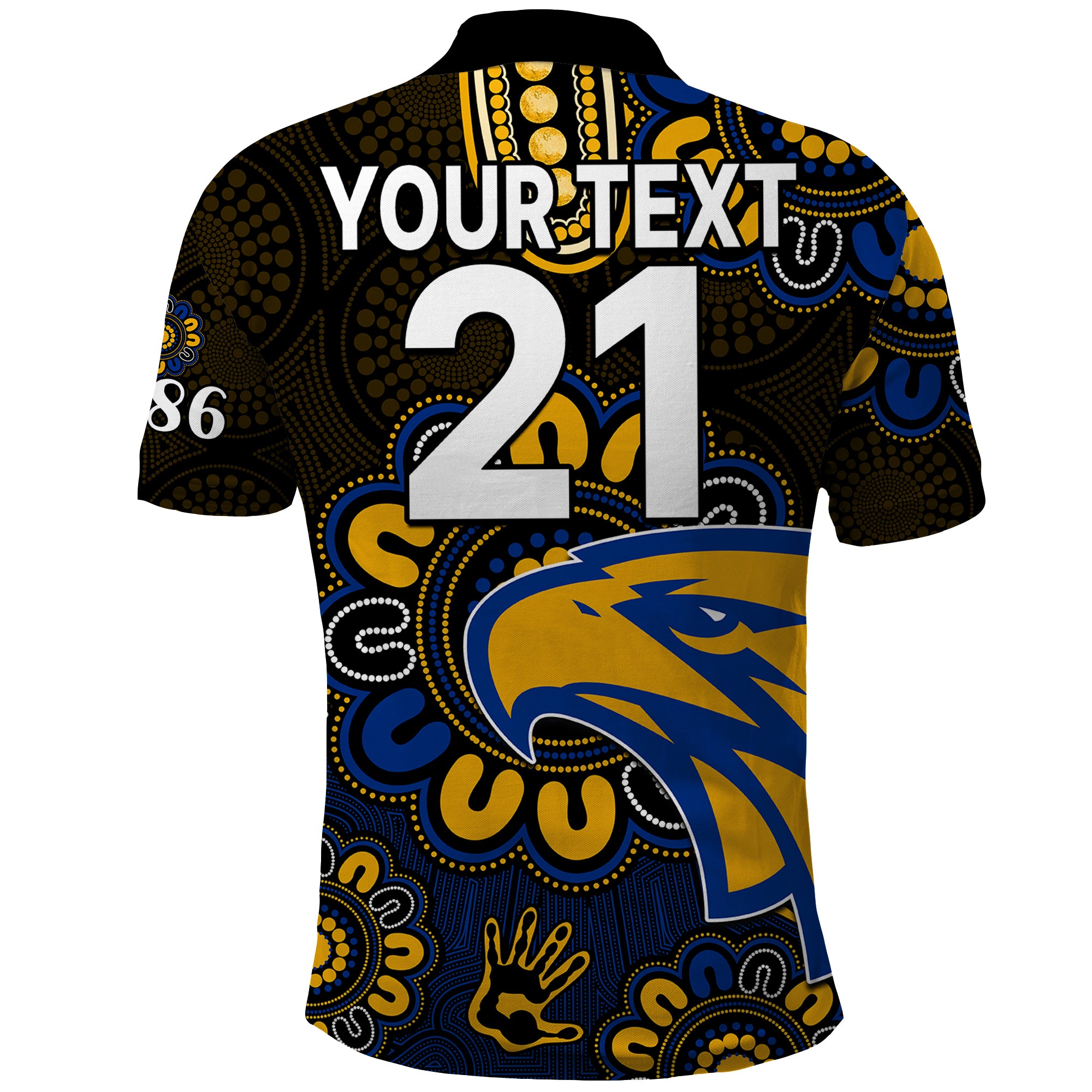 custom-personalised-afl-west-coast-eagles-1986-aboriginal-polo-shirt