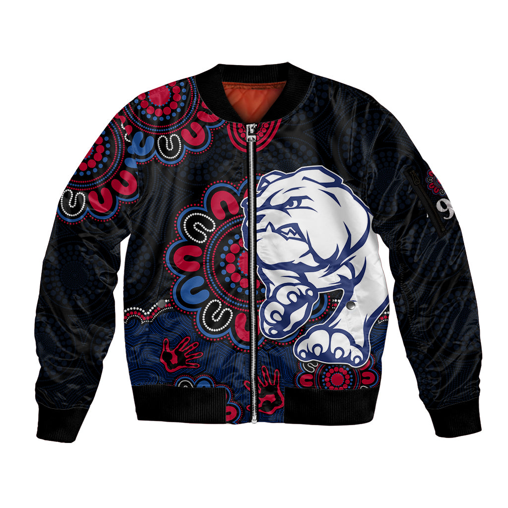 custom-personalised-afl-western-bulldogs-dogs-1877-aboriginal-sleeve-zip-bomber-jacket