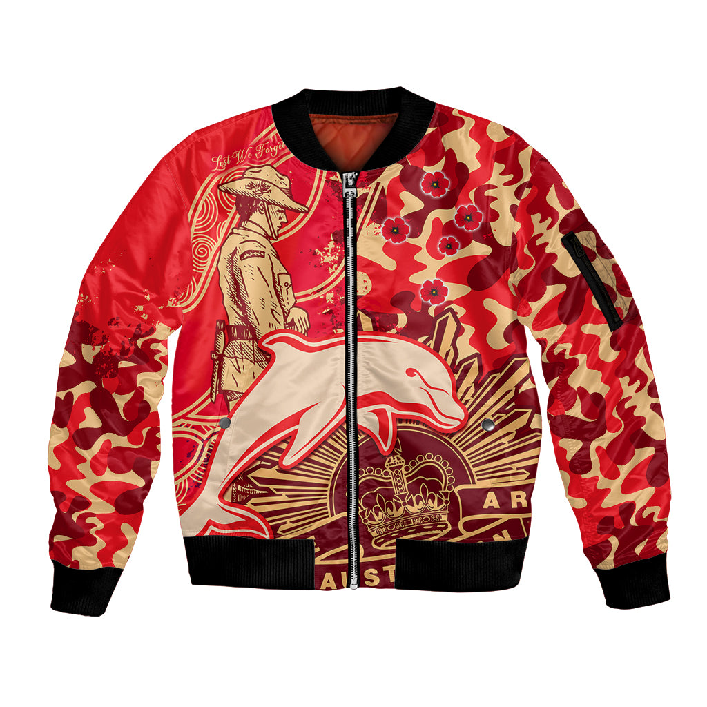 custom-text-and-number-nrl-anzac-2023-dolphins-sleeve-zip-bomber-jacket-camouflage