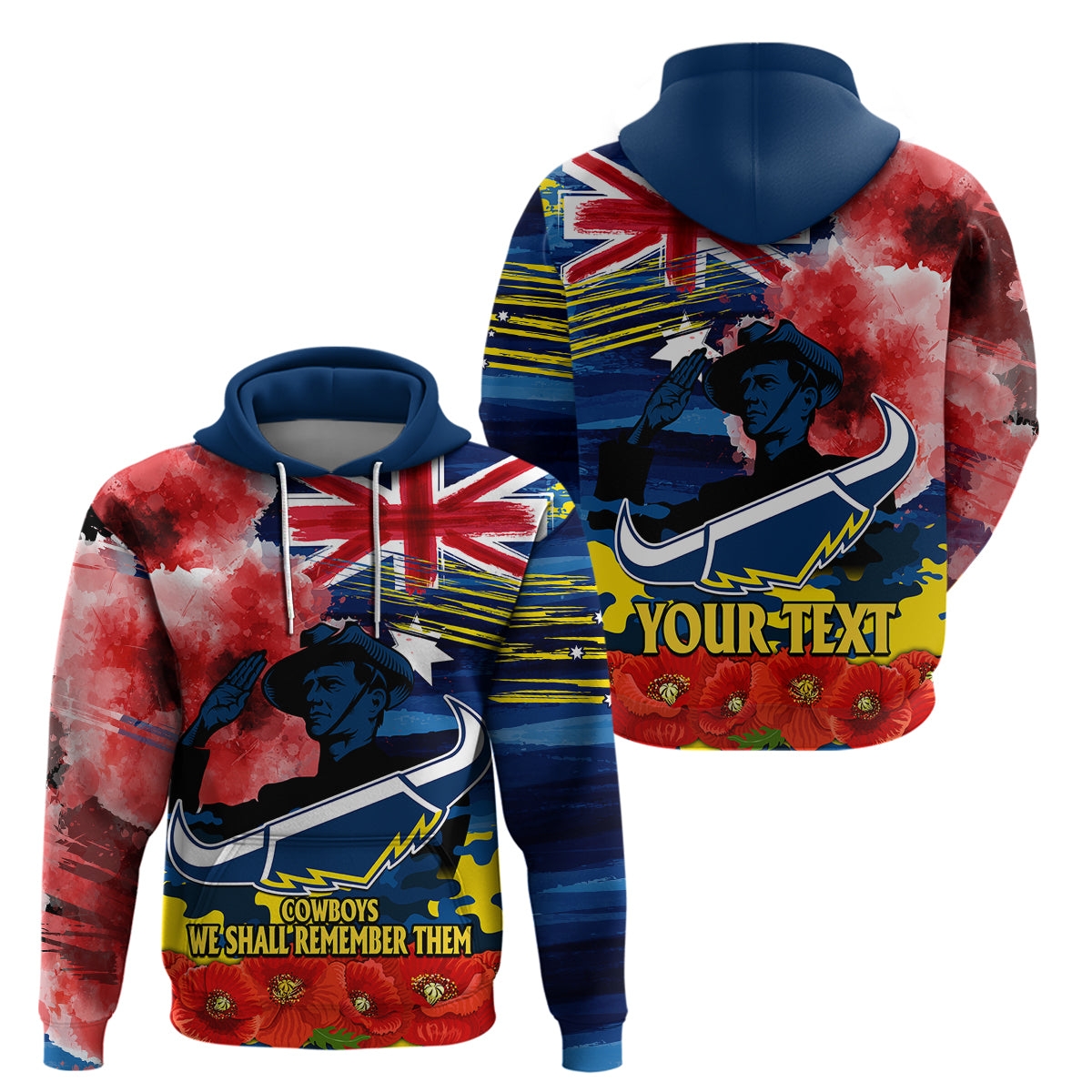 custom-personalised-anzac-cowboys-rugby-hoodie-we-shall-remember