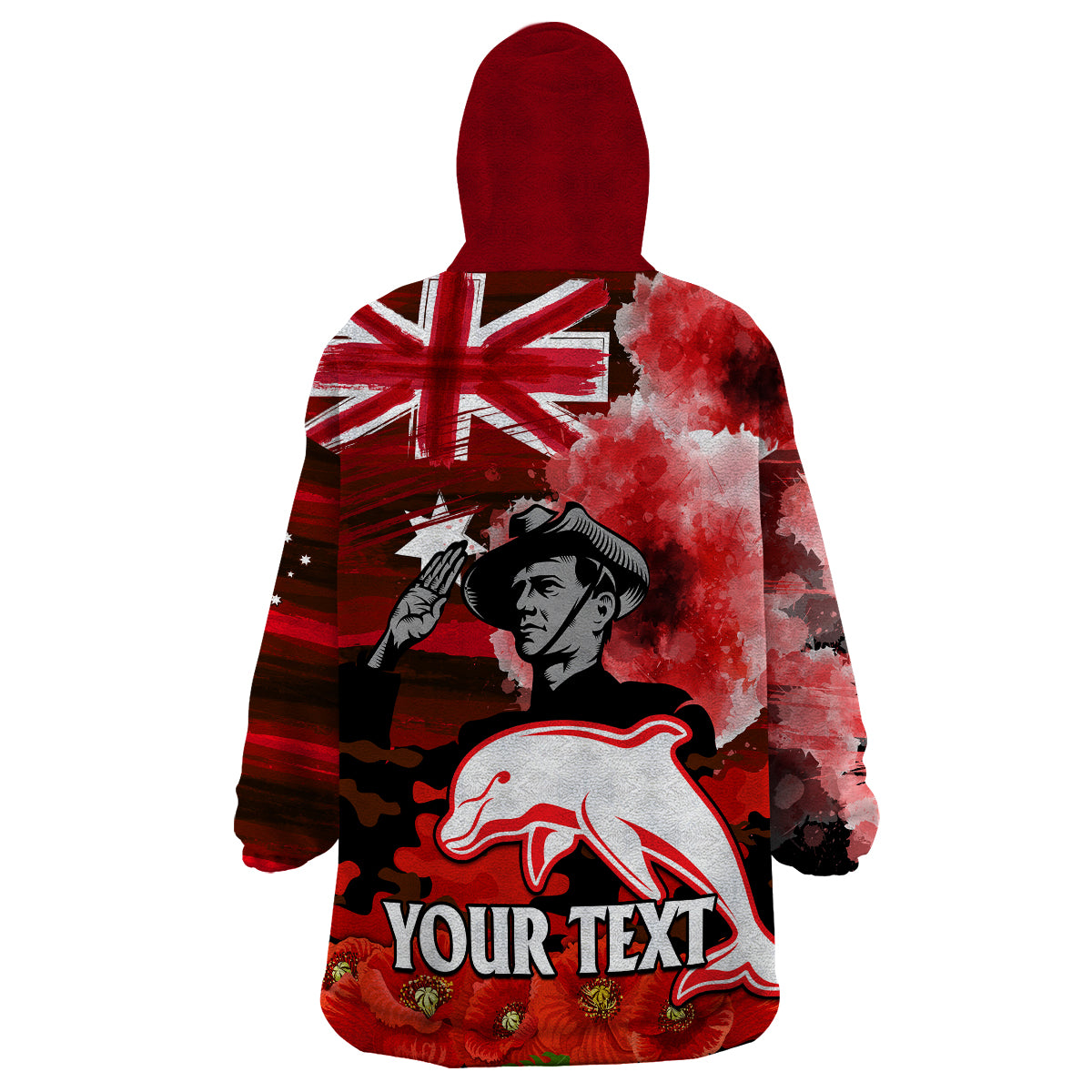 custom-personalised-anzac-dolphins-rugby-wearable-blanket-hoodie-we-shall-remember