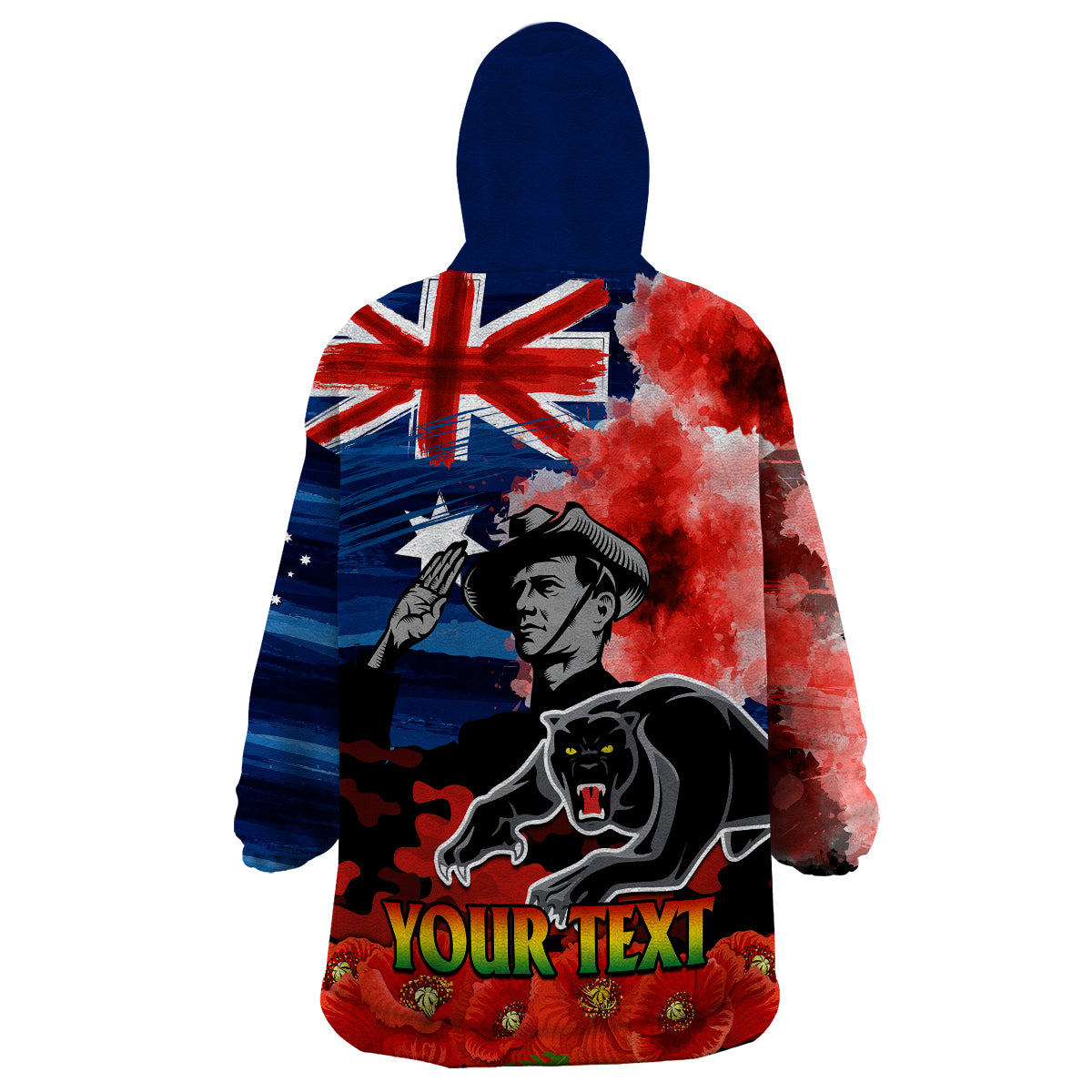 custom-personalised-anzac-panthers-rugby-wearable-blanket-hoodie-we-shall-remember