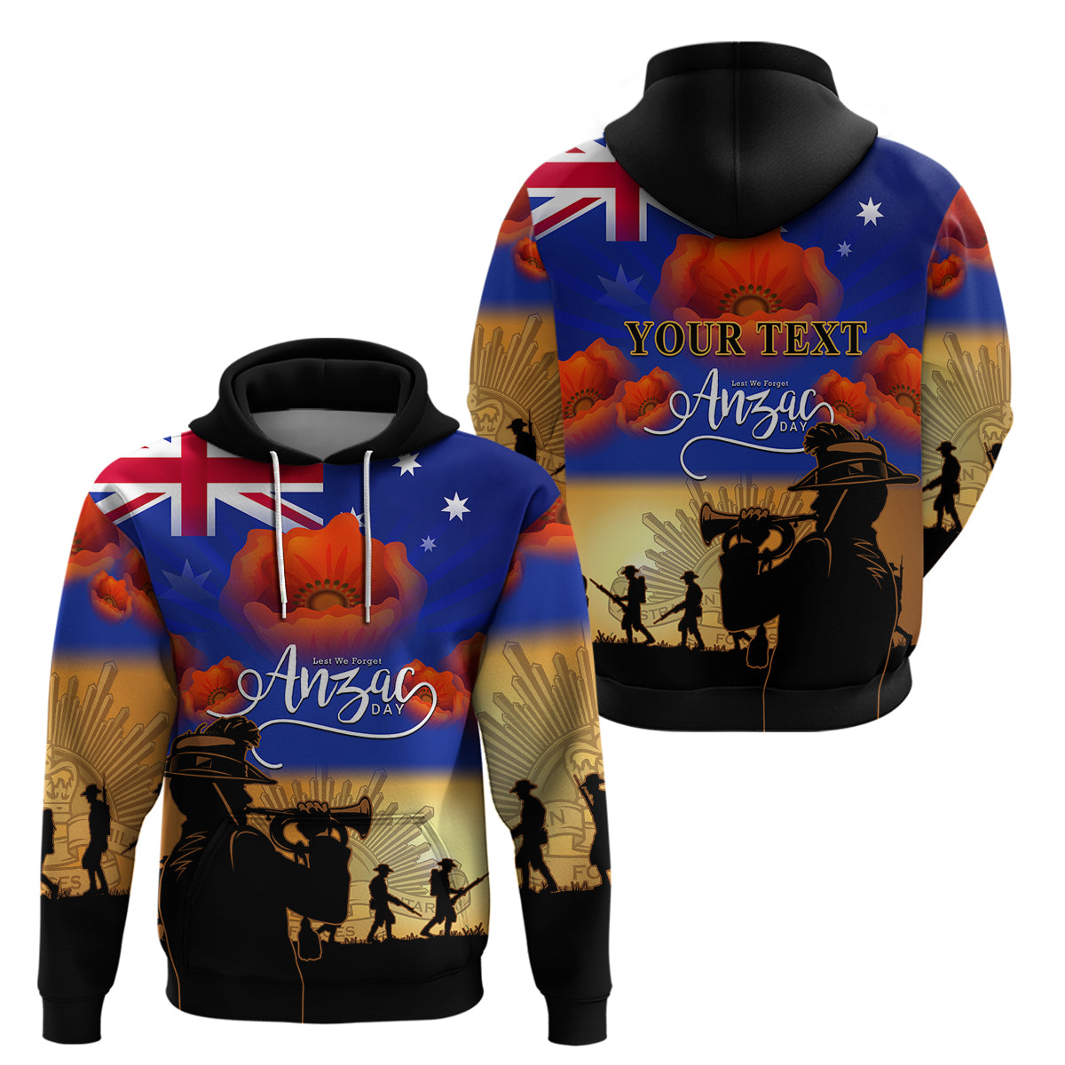 custom-personalised-aussie-anzac-hoodie-australian-army-poppy-mix-flag