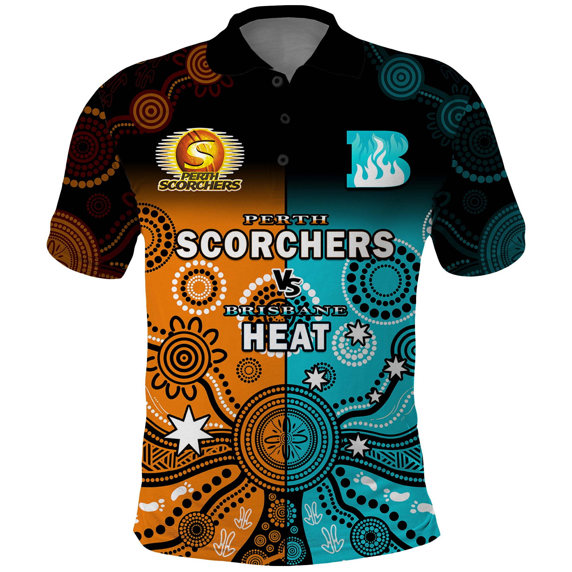 custom-text-and-number-perth-scorchers-and-brisbane-heat-cricket-polo-shirt-aboriginal-art