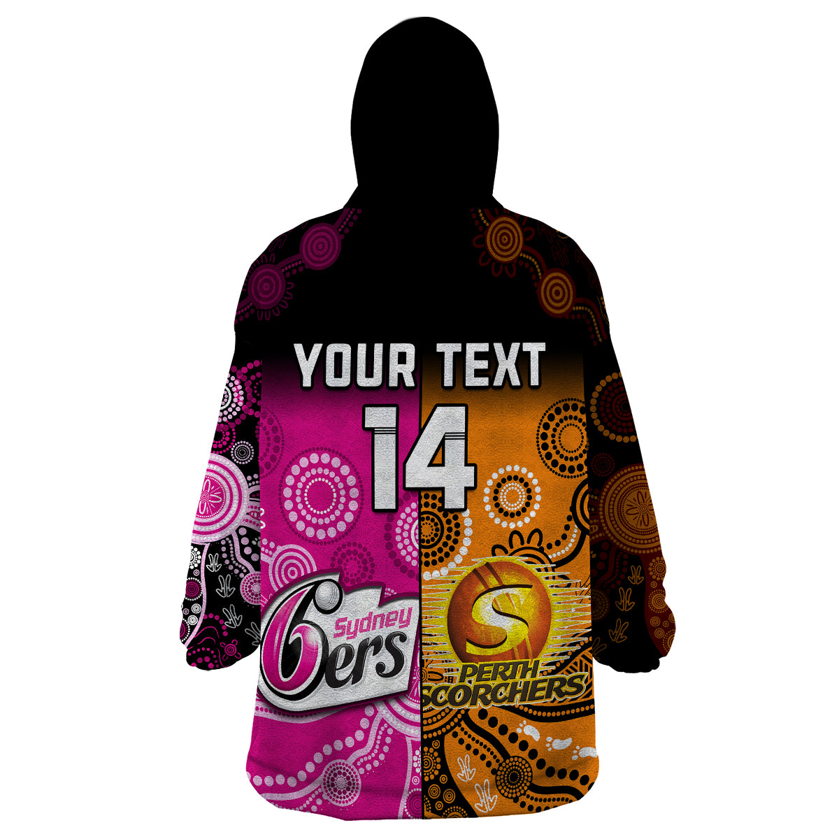 custom-text-and-number-perth-scorchers-and-sydney-sixers-cricket-wearable-blanket-hoodie-aboriginal-art